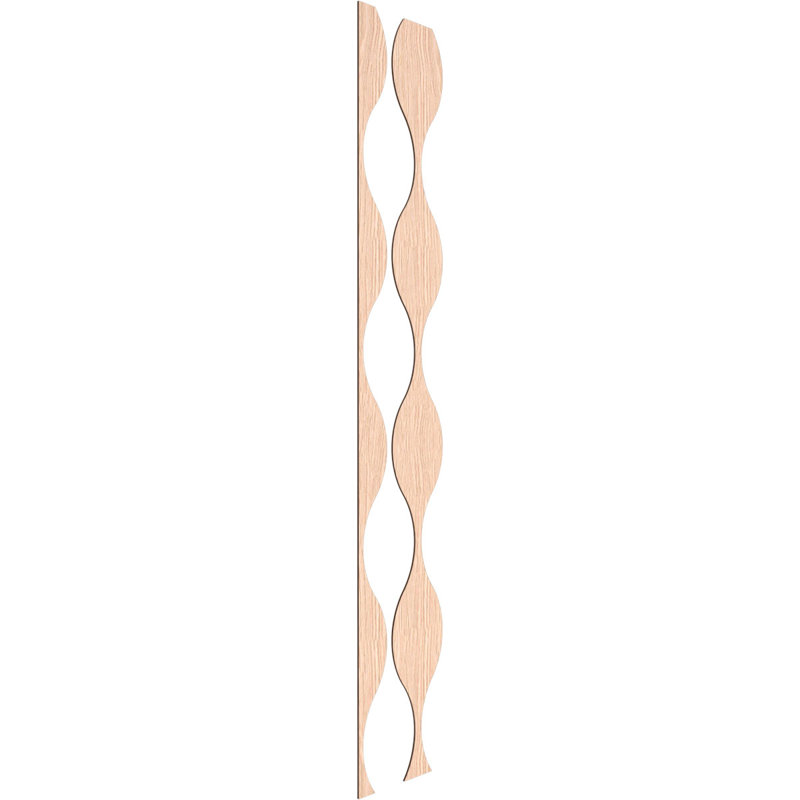 Ensemble de panneaux muraux décoratifs en bois Ozark, 94" H x 9" W x 0.25" D, Chêne rouge