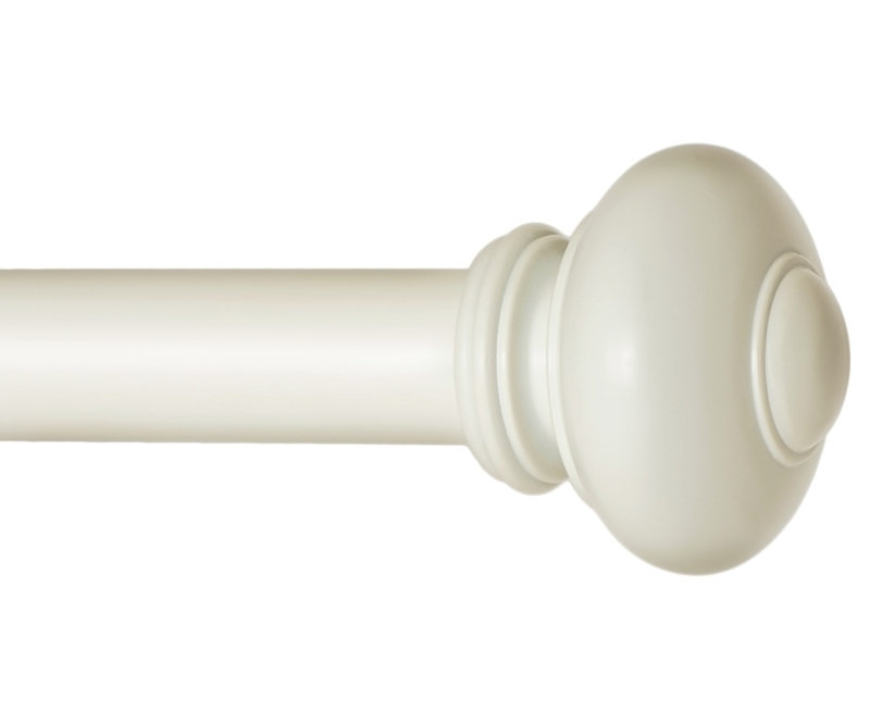  Tringle à rideaux pour fenêtre Drapery - conception à bouton, tringle 1 pouce, 120 à 240 pouces Nickel satiné, 120" - 240"
