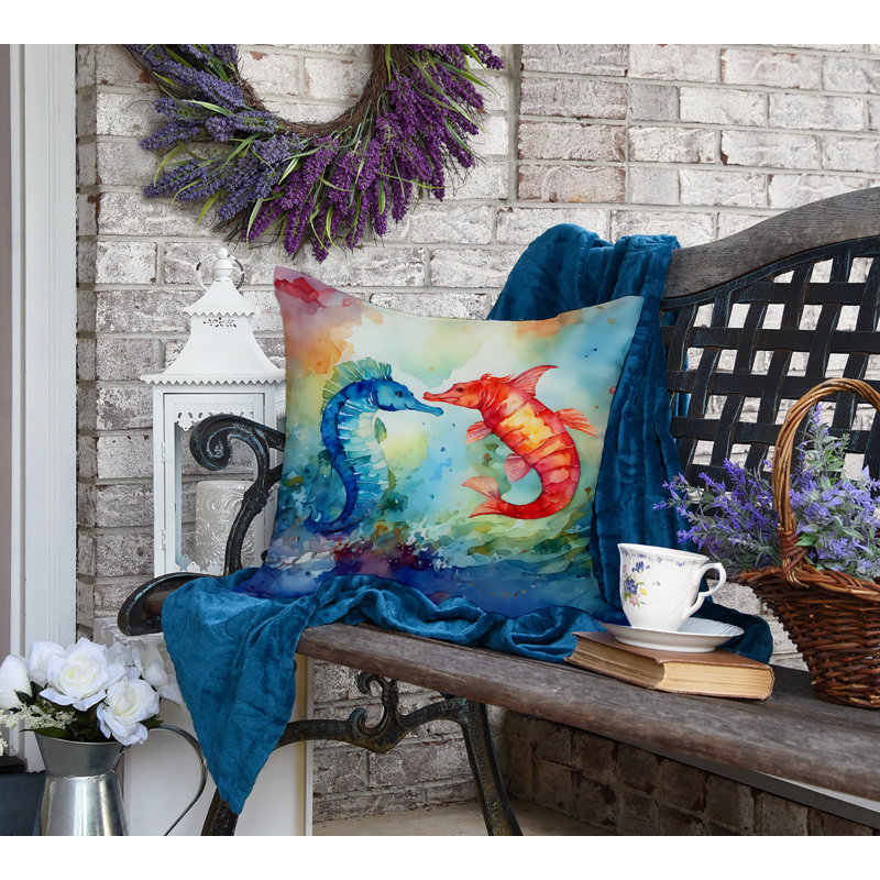 Nautical Other/No Pattern Outdoor Throw Pillow, 18"H x 18"W