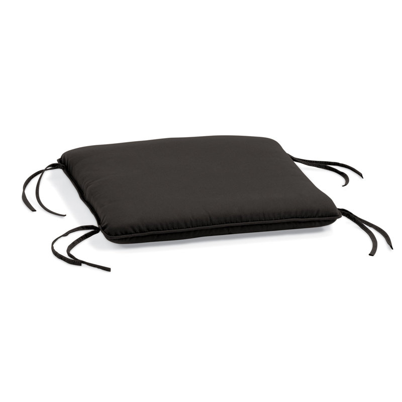 Siena Sunbrella Outdoor Ottoman, Canvas Black