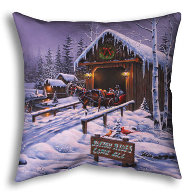 Throw Pillow, Holiday Gathering by Geno Peoples
