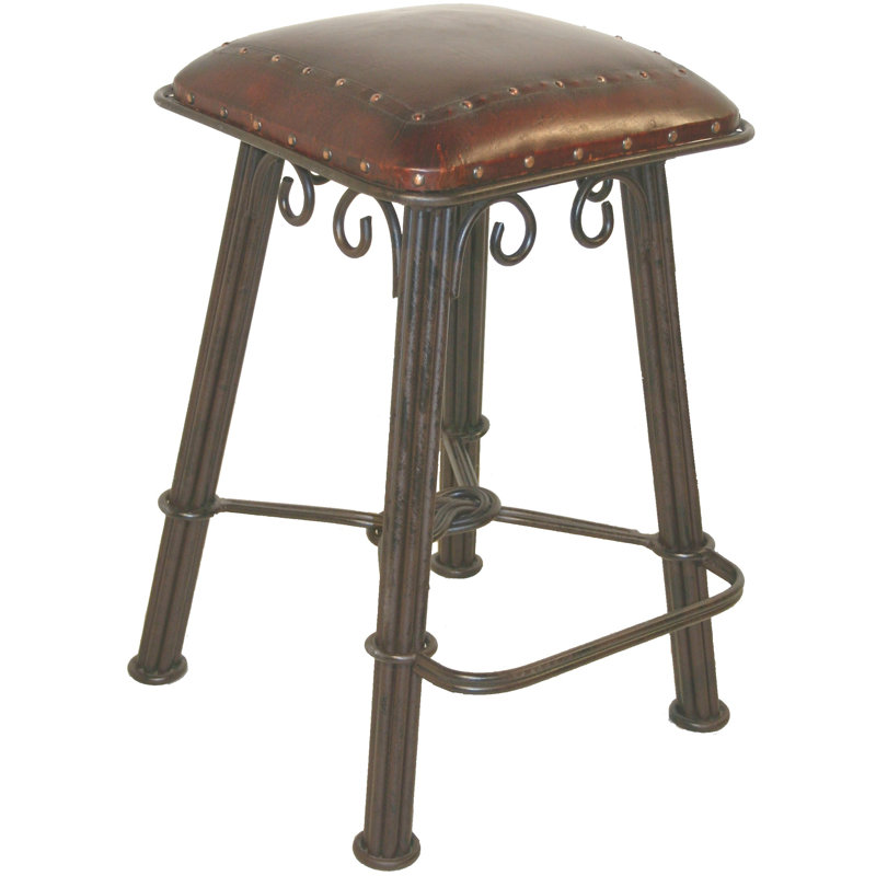 Yeal Upholstered Counter Stool with Metal Frame