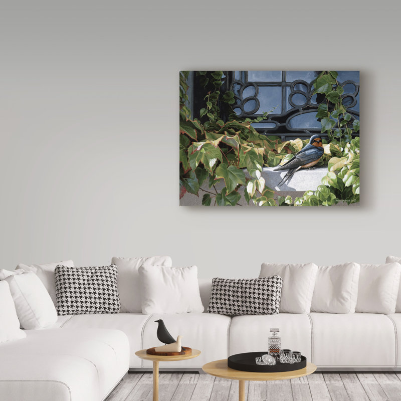 «The Window Ledge» par Etelca, impression sur toile tendue, H 14 po x l 19 po x P 2 po