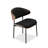 Black Solid back side Chair(Set of 2)