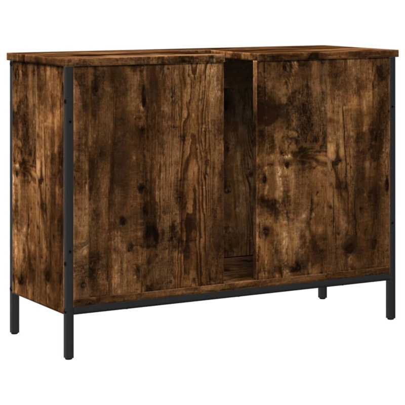 Awalt 80mm Single Bathroom Vanity, Smoked Oak