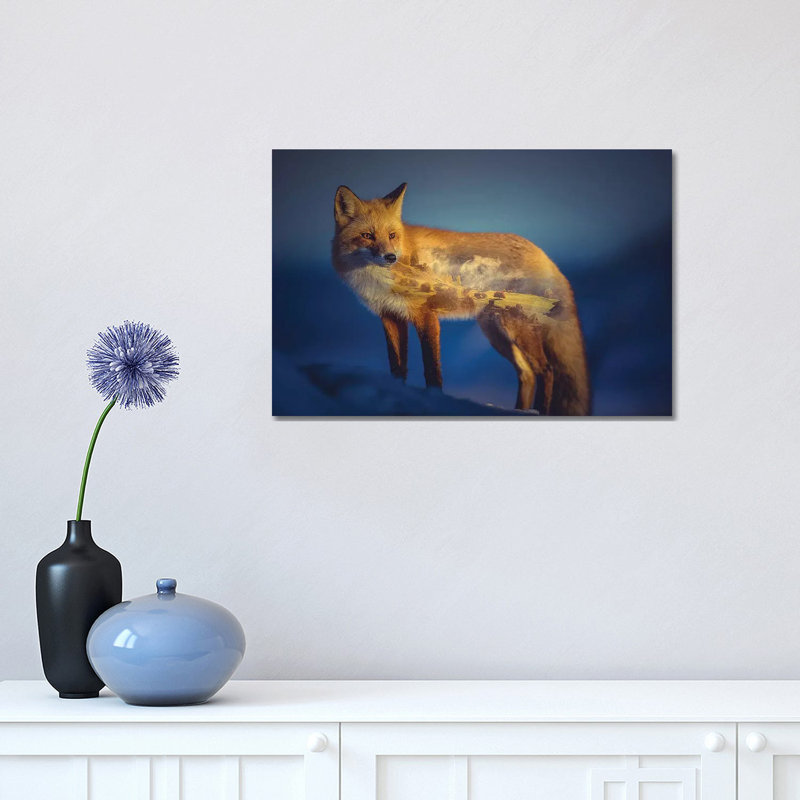 Foxscape by Paul Haag - Print on Canvas, Wrapped Canvas, 30.48 cm H x 45.72 cm W