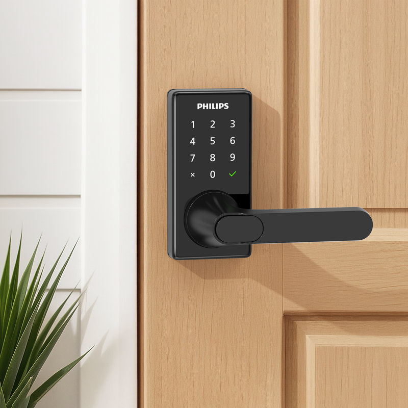 Combinaison de serrure à pêne dormant intelligent Philips Wi-Fi, Noir mat