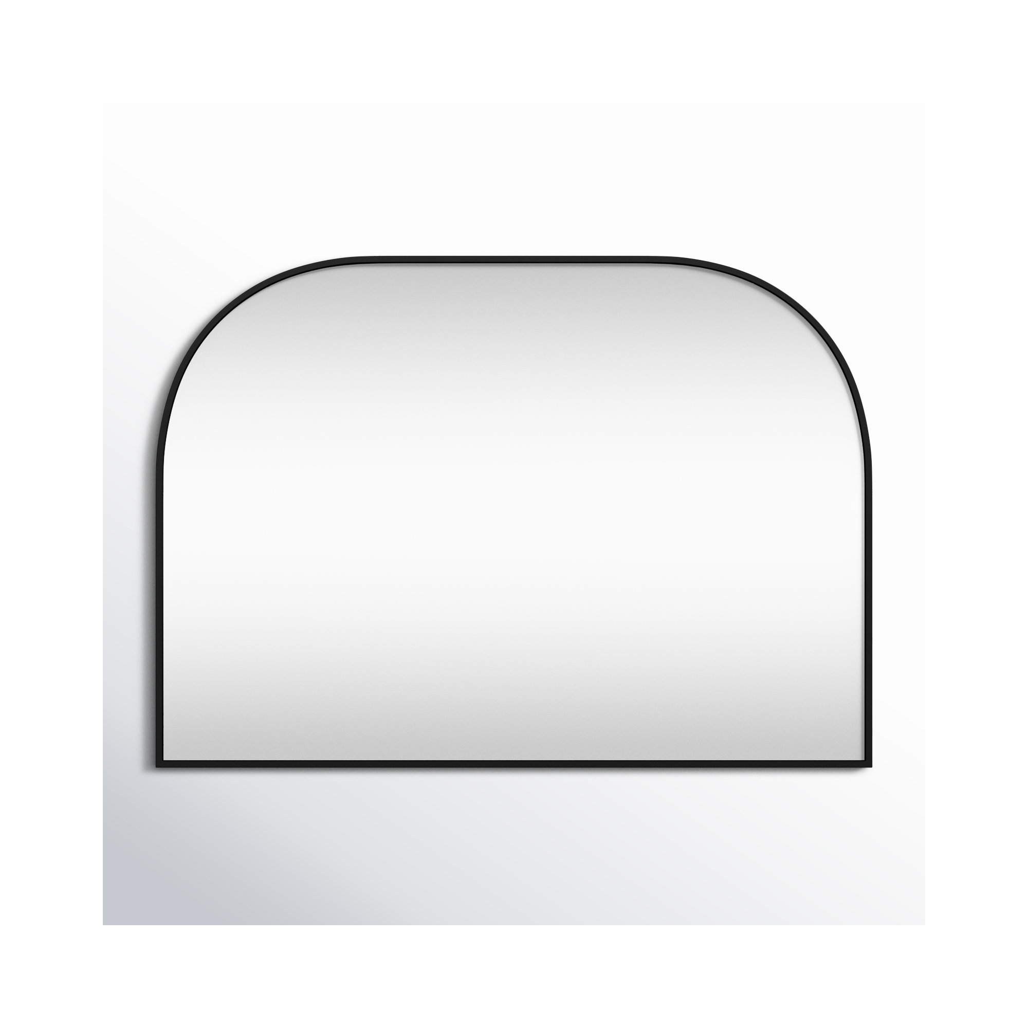 Sabine Metal Wide Arch Wall Mirror, 30" x 42", Black