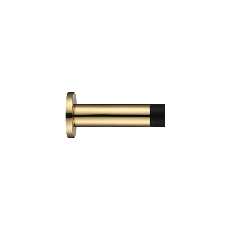 Cylinder Brass Skirting Fixed Door Stop, Polished Chrome