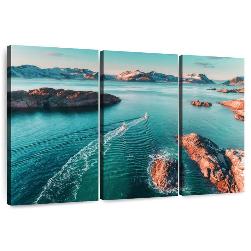 Paysage marin nordique Sebbie, H 32 po x l 50 po