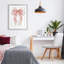 Imprimé encadré d'étoiles dorées roses sous verre, design par Creative Studio-2080530456-2080530532