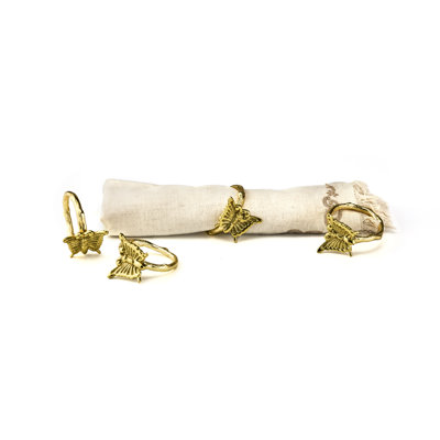 Monarch Butterfly Napkin Ring Set