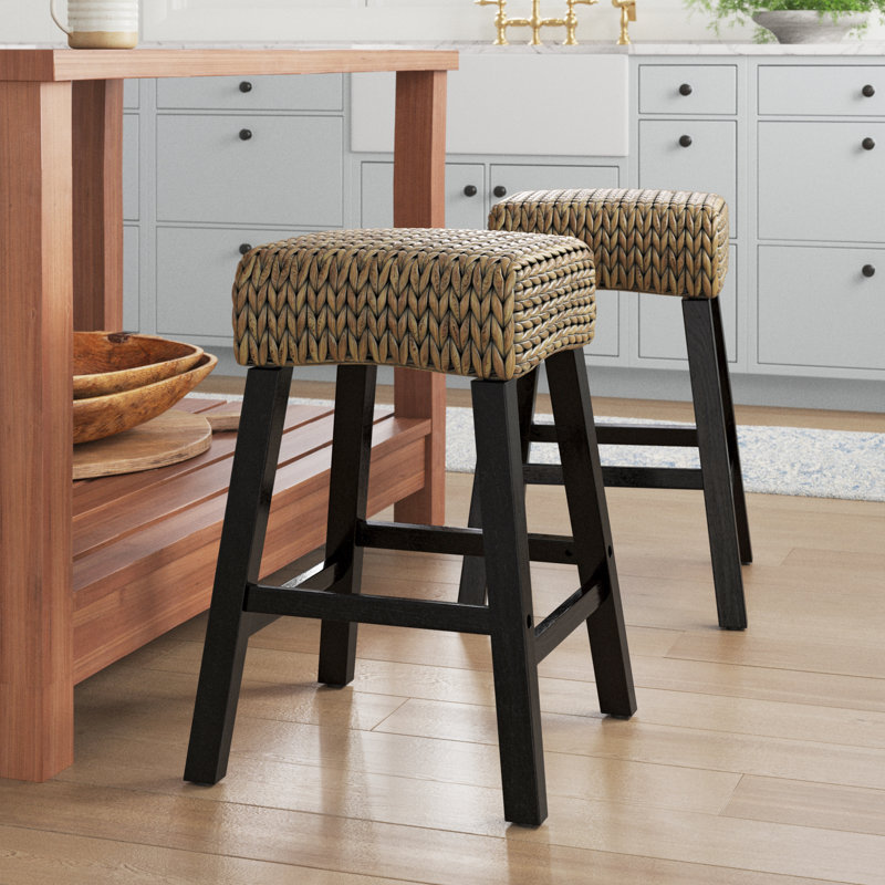Kara Counter Stool with Solid Wood Frame