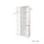 Armoire de cuisine, armoire de rangement blanche autoportante avec portes et tablettes, armoire de rangement pour cuisine, salon et salle à manger