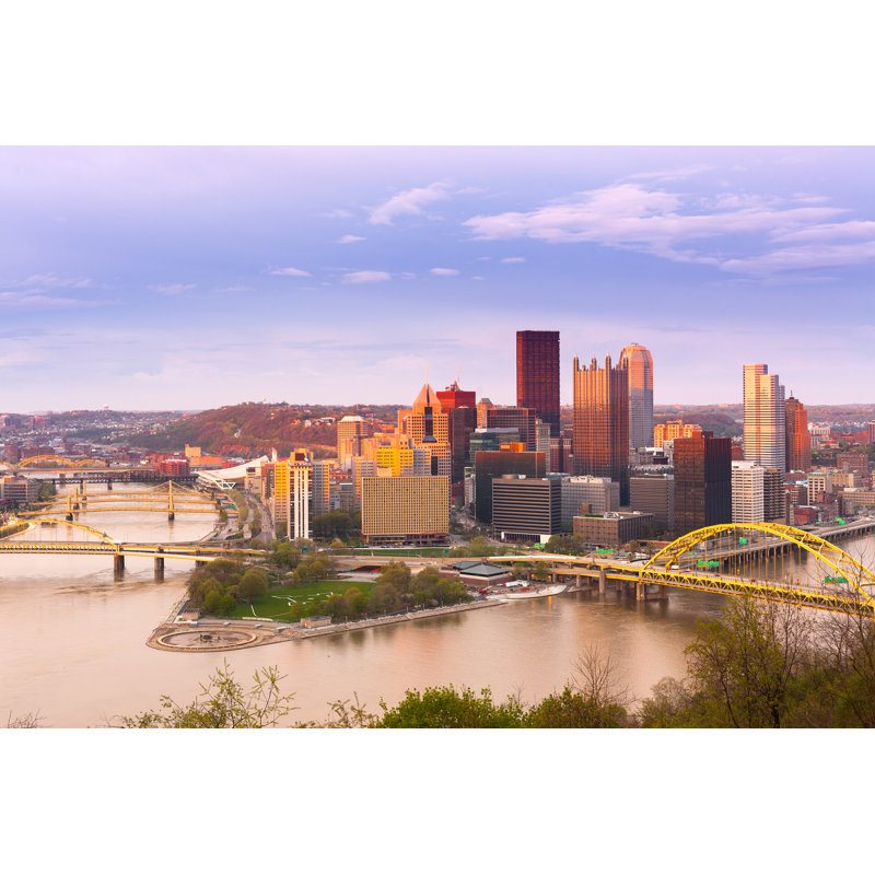 Vue de Zonda de Pittsburgh sur toile, H 8 po x l 12 po