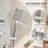 52 Inch Shower Panel Tower System, Stainless Steel 6-Way Diverter with Rainfall Shower Head, Body Massage Jets, Handheld Wand & Digital Temperature Monitor-128817867