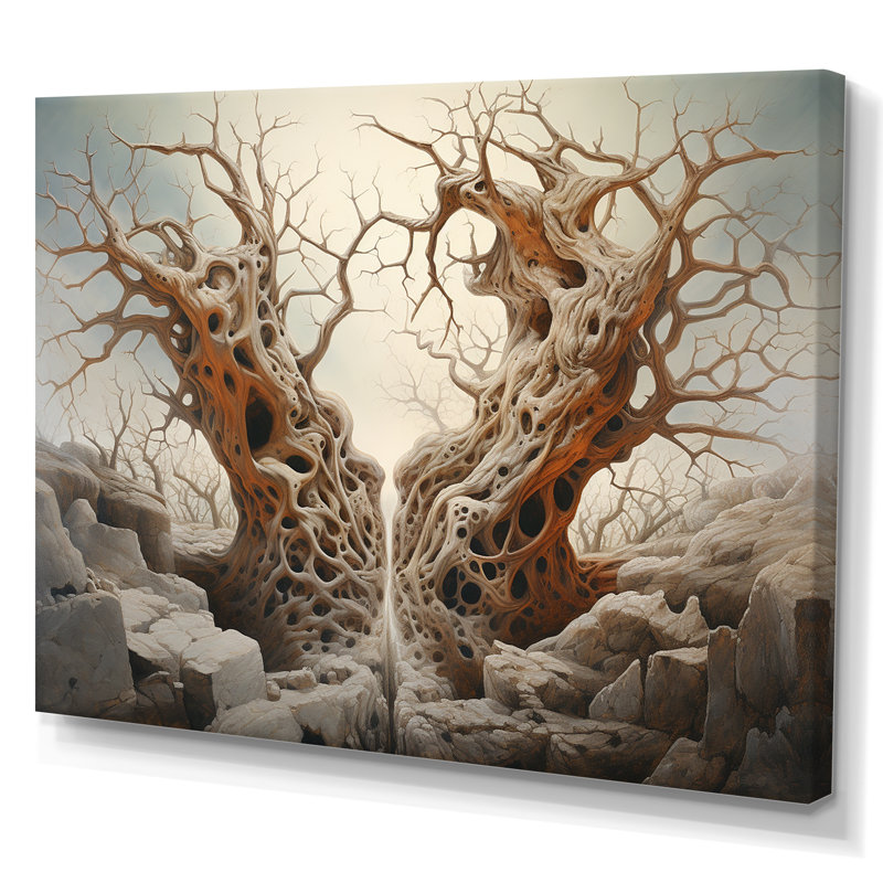«Tw torsed Roots», impression sur toile, Toile tendue, H 24 po x l 32 po x P 1 po