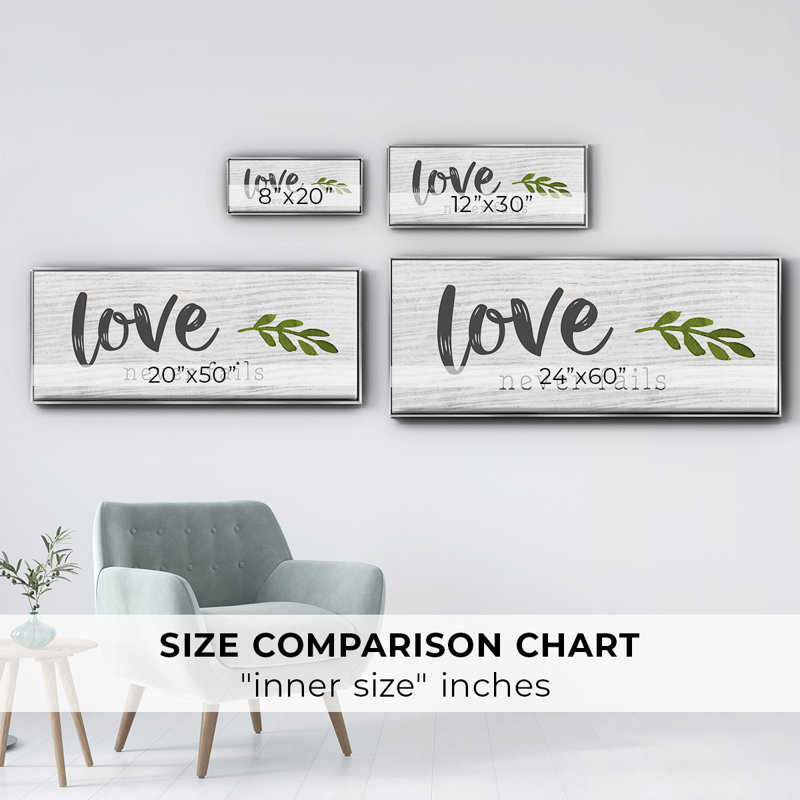 Love Love Fails - Toile encadrée, H 20 po x l 50 po