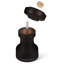 Hoxton Beech Wood Salt Mill 104mm - Black-1088343544