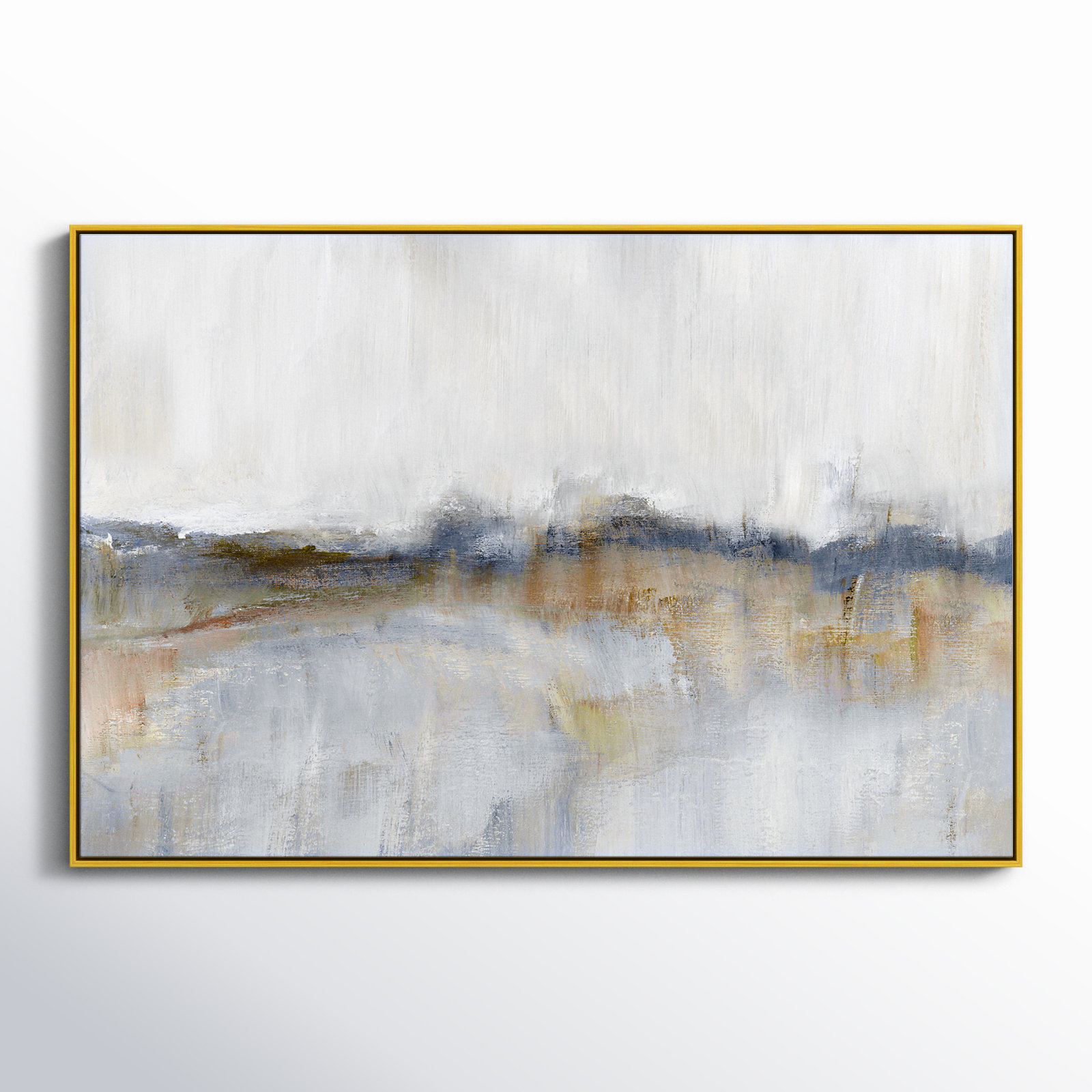 Autumnal Tide by Nan - Floater Frame Print on Canvas, 41.5''H x 61.5''W, Gold
