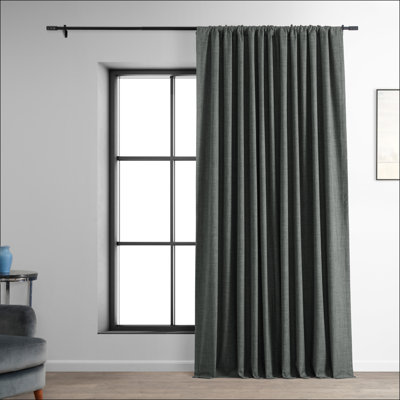 Dondie Extra Wide Performance Polyester Hotel Blackout Curtains - Single Panel Drapes