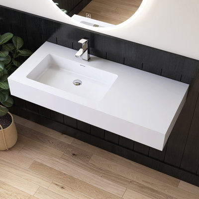 Lavabo de salle de bain mural 39 po