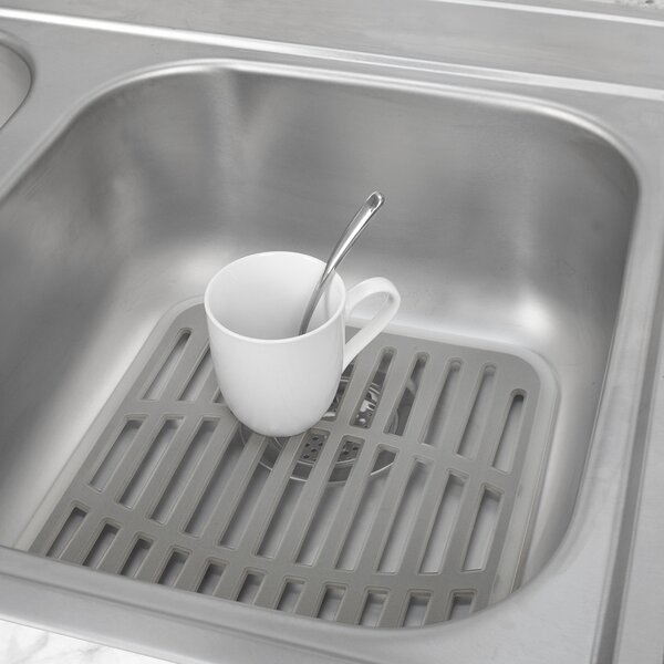2PC Soft Accessories Dish Kitchen Sink Protector Mat Silicone Drain Pad  Non-Slip