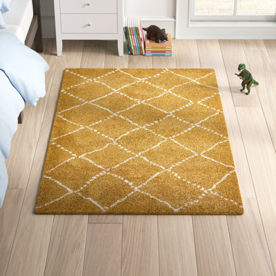 Adelaida area rug Machine Woven Rectangle Yellow
