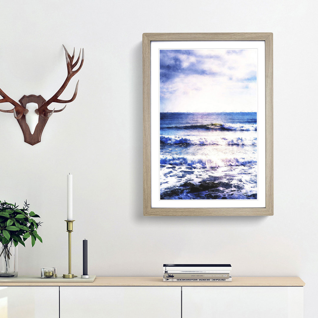 Surfing in Rhode Island - Framed Print