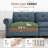 150" Modular Sectional Sofa with 2 Ottomans, Oversized U-Shaped Deep Seat Couch in Linen-Look with Nailhead Trim-1212547738-1212547736