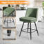 Tabourets de bar rembourrés en similicuir: rotation à 360 °, construction durable et design chic-1659040251-1659040244