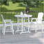 Ensemble de 2 chaises de bar avec accoudoirs, blanc