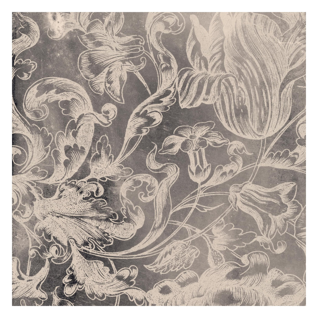 Faded Ornamental Flower I 2.25m x 3.36m Textured Matt Peel & Stick Wall Mural