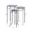 Bayern Metal Indoor Outdoor Cut-out 3 Tier Indoor Outdoor Black Plantstand Set