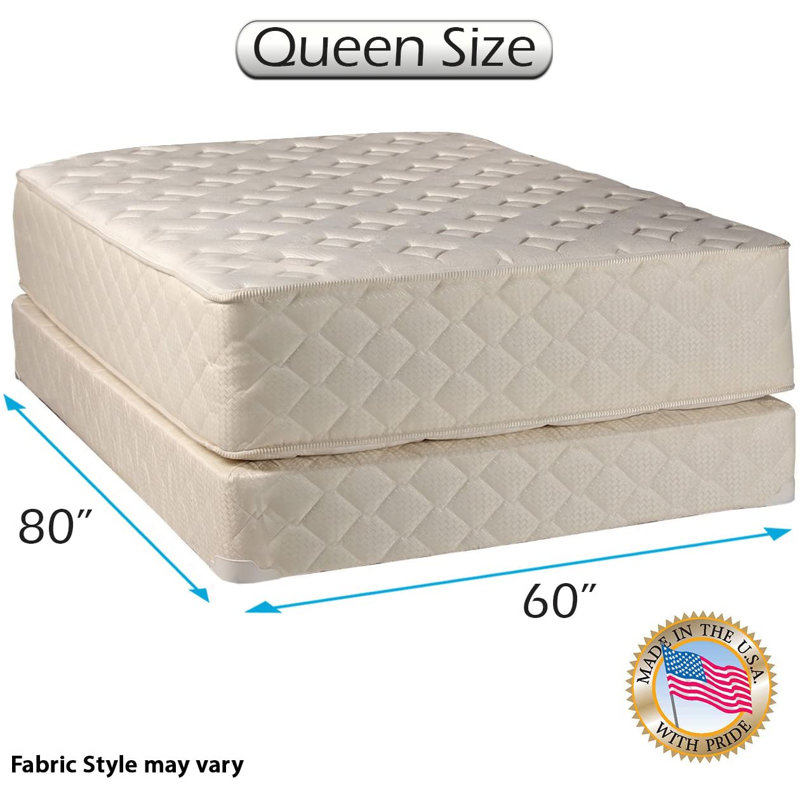 Matelas à ressorts ferme et sommier Alwyn Home, Grand lit, 14"