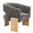 Tess Accent Chair In Modern Manchester Beige On Solid Wood-717503657