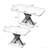 Modern Rectangle Dining Table With Stretchable Top And Durable X-Shape Legs-734840725-734840714