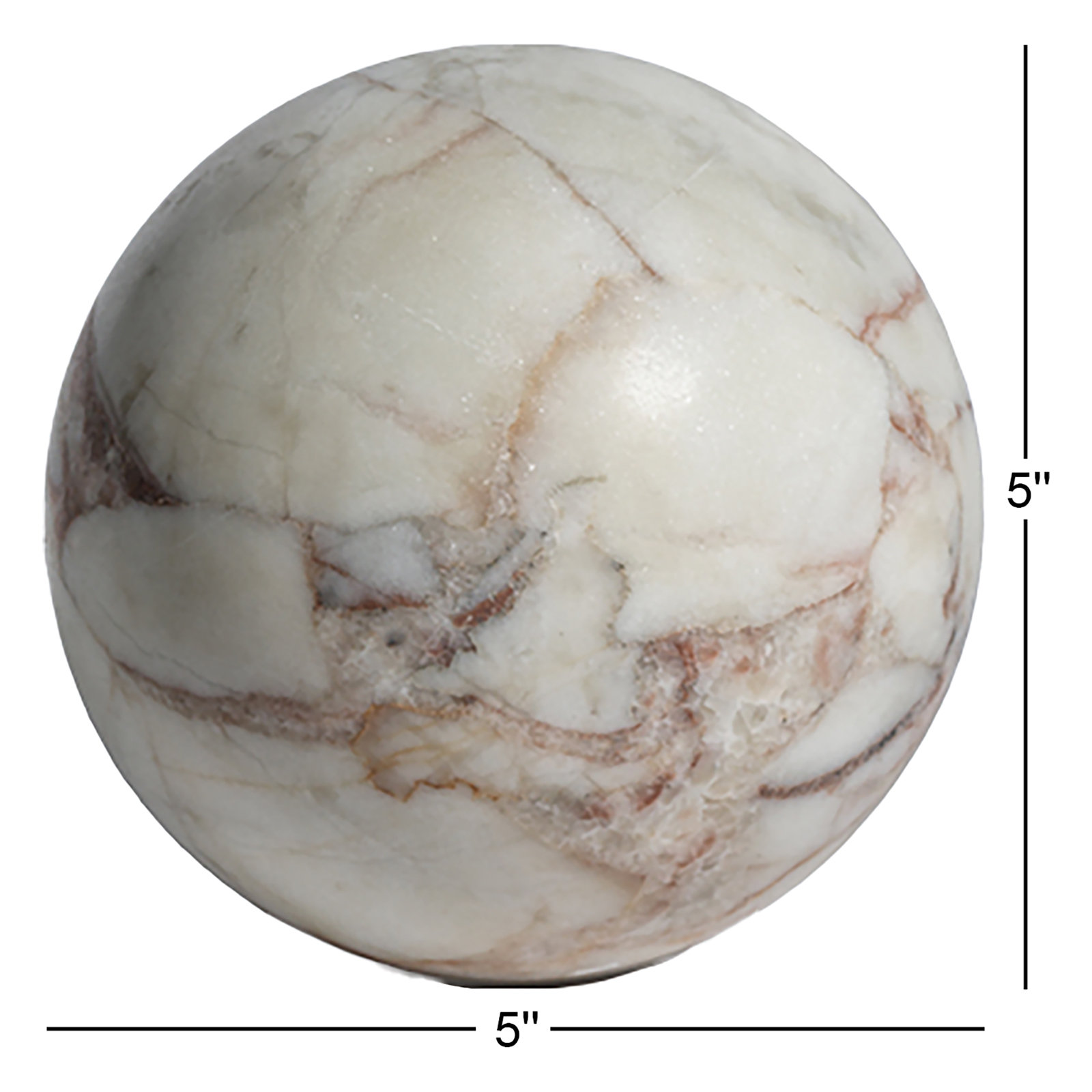 Genuine Marble Vase Filler, 5" H x 5" W x 5" D