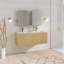 Ensemble de meuble-lavabo double 48 po avec plateau en résine intégré 48 po