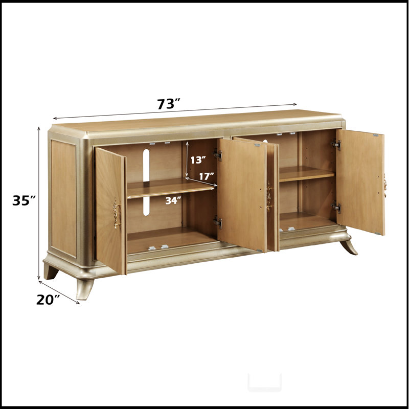 Armoire console en chêne naturel Dodie