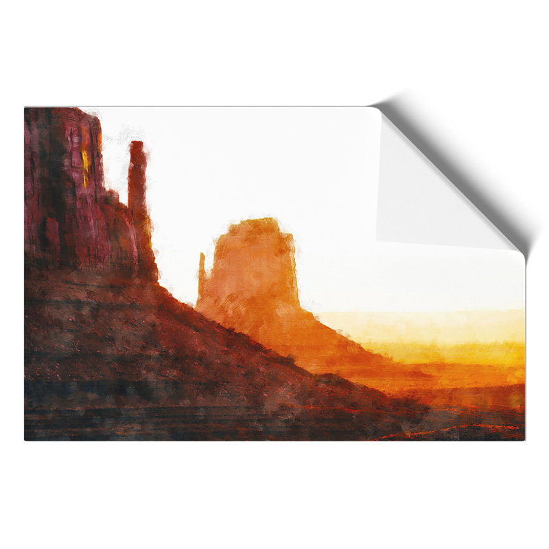 Monument Valley Canyon in California Painting - Frameless Print, 42cm H x 59cm W x 0.1cm D