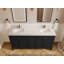 Nashville X P 22 po D Meuble-lavabo double avec 2 po Quartz Calacatta Laza