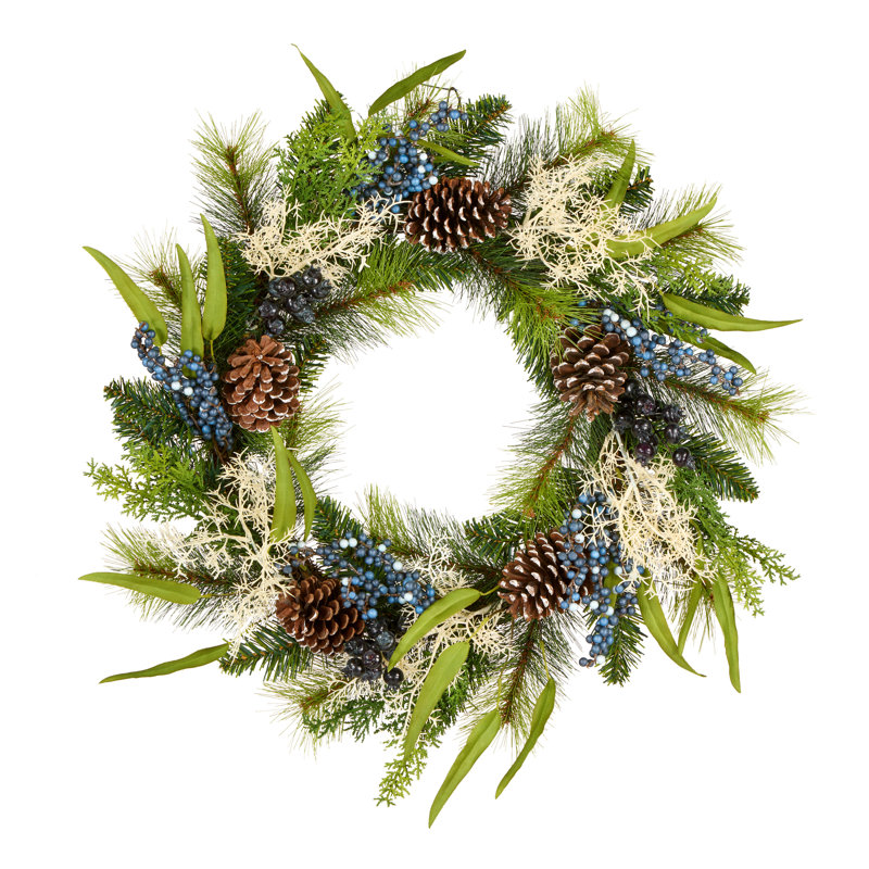 24in. Blueberry Fields Wreath