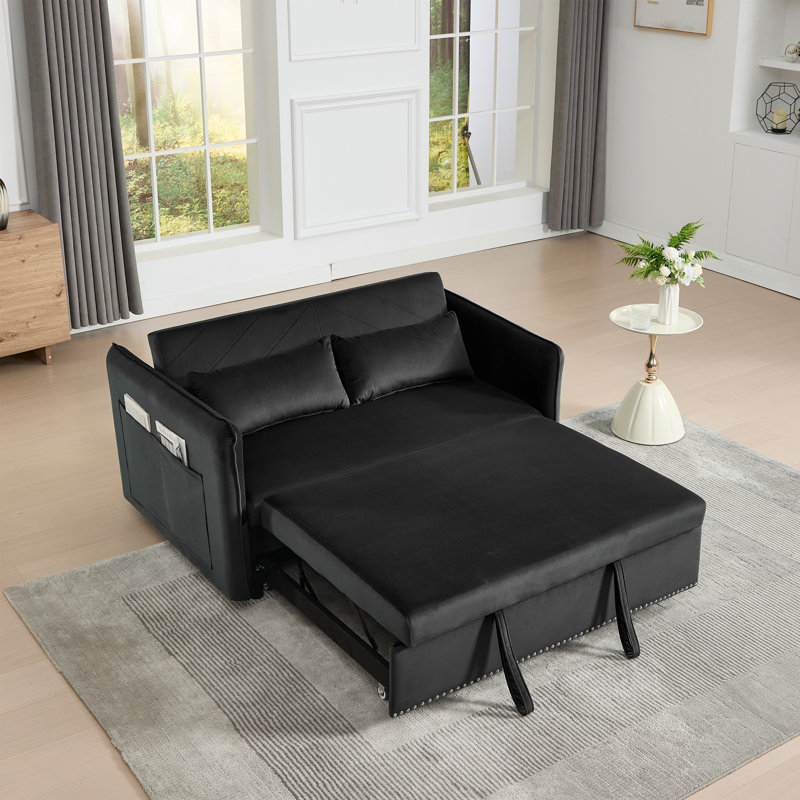Canapé-lit convertible futon 3 en 1,, Noir
