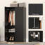 Armoire-penderie moderne à 2 portes, noir-1629896040