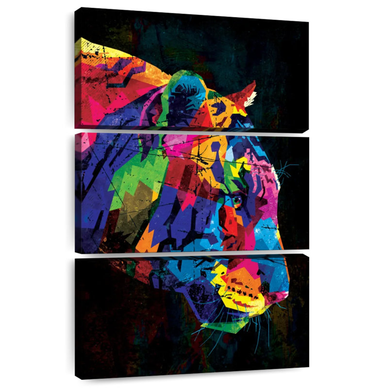 Tigre arc-en-ciel Brampt, H 32 po x l 20 po