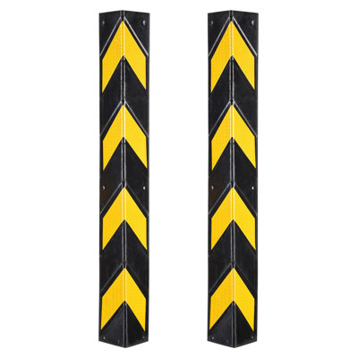 Yescom 31" Wall Corner Protector with Yellow Strips 2 Packs L-shaped