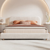 Issabell Upholstered Platform Bed With Wood Slats