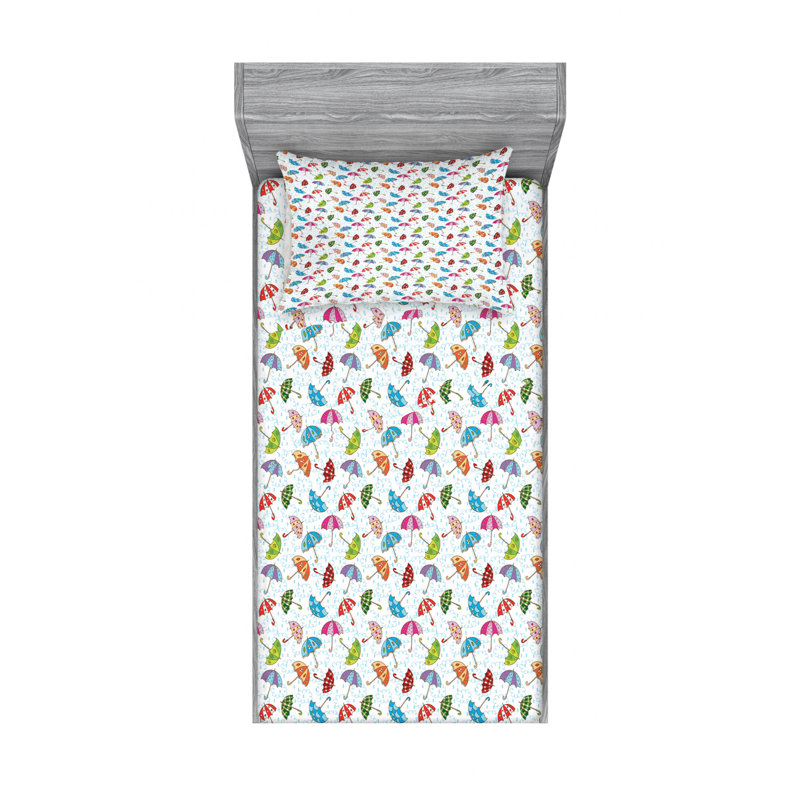 Microfiber Sheet Set, Twin Sheet Set with Fitted Sheet