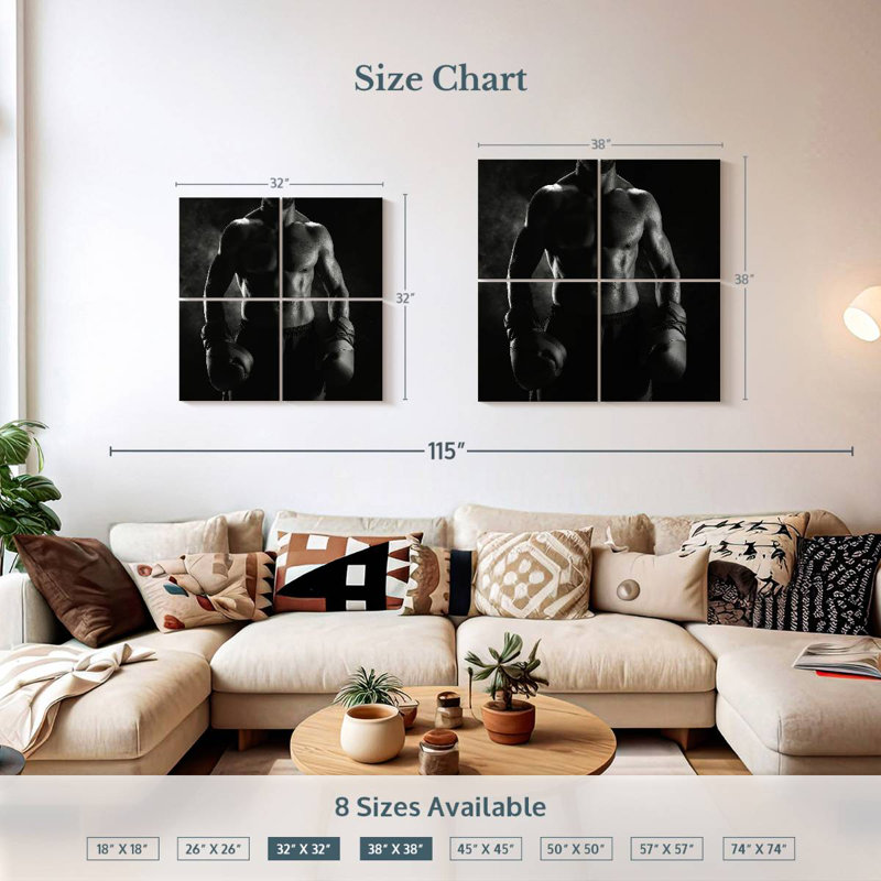 Sireci Muscular Boxer, 32" H x 32" W